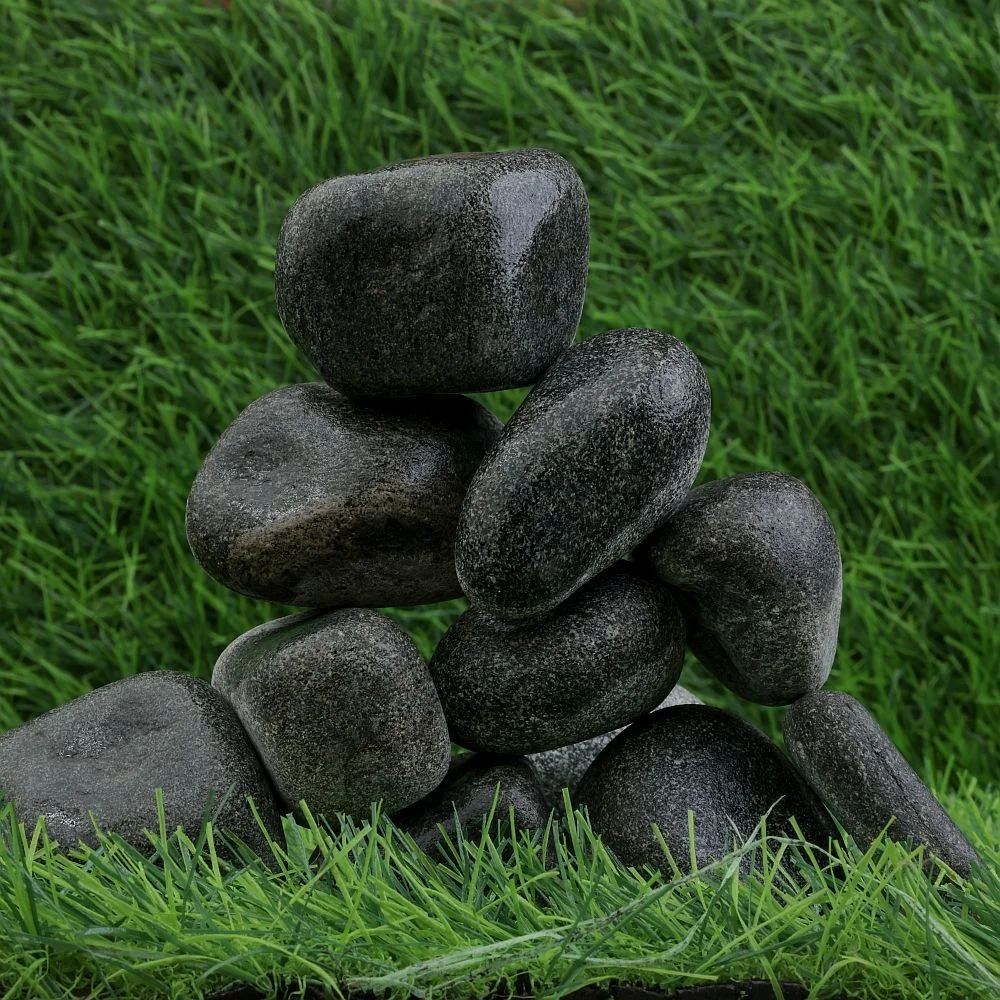 Black Marble Wet Garden Pebbles