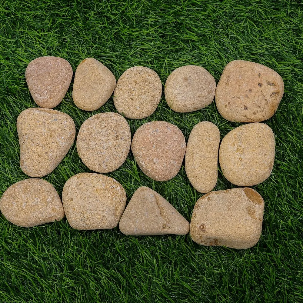 Tumbled Yellow Dry Pebbles